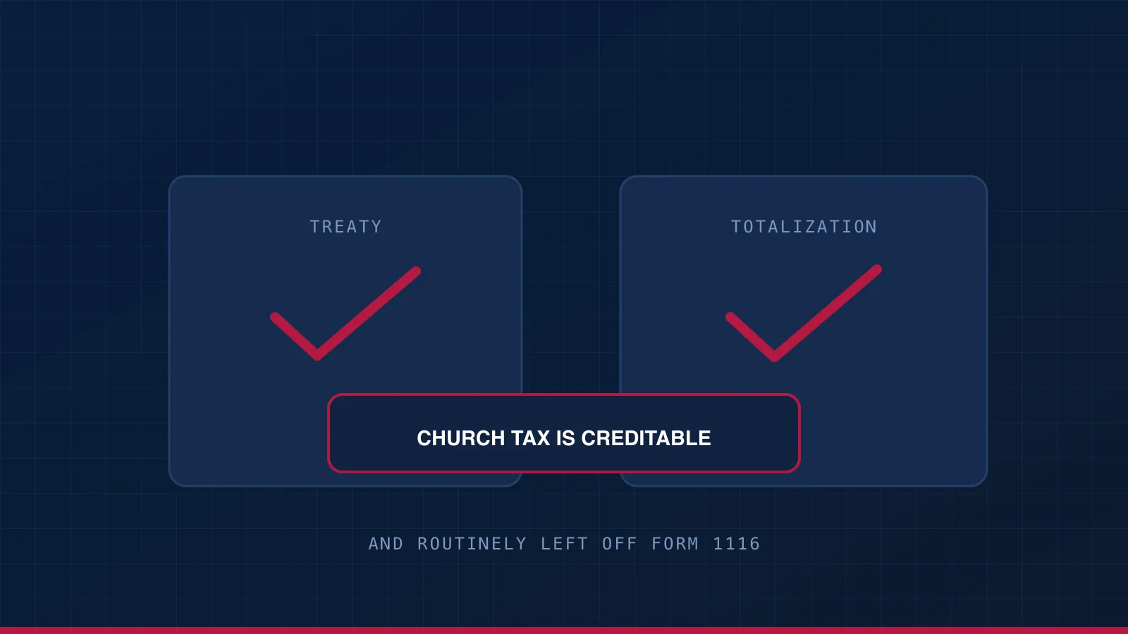 A treaty and a totalization agreement both in place, with the credit marked as the route German rates almost always favour.